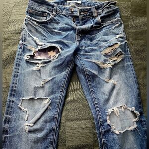 RARE Norman Russell Premium Distressed Selvedge Denim size 32